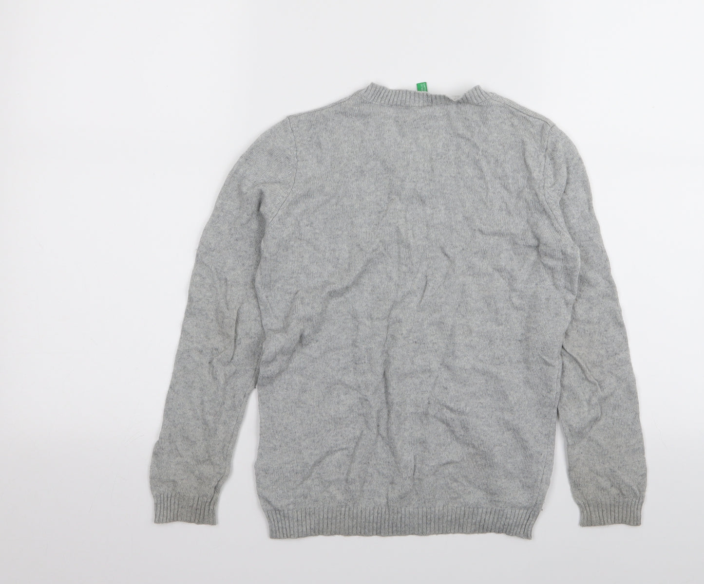 United Colors of Benetton Boys Grey   Pullover Jumper Size 7-8 Years