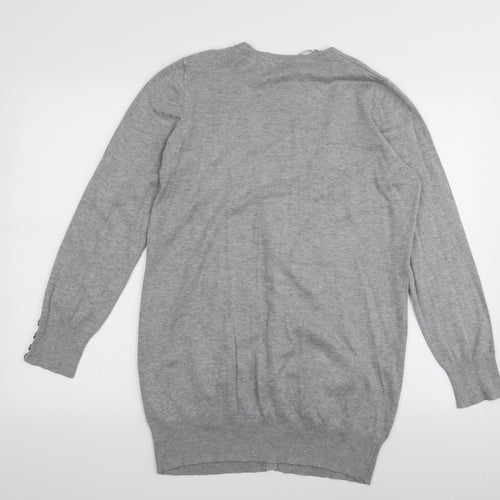 BHS Womens Grey   Cardigan Jumper Size 10