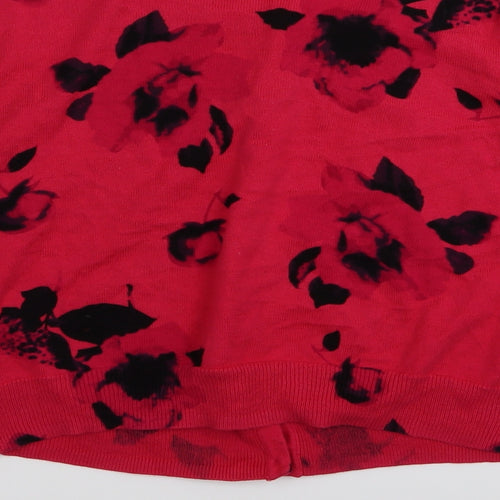 NEXT Womens Pink Geometric  Cardigan Jumper Size 12
