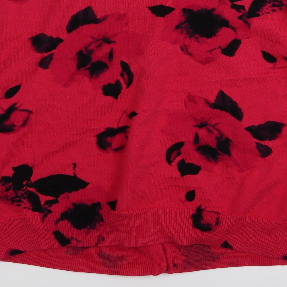 NEXT Womens Pink Geometric  Cardigan Jumper Size 12
