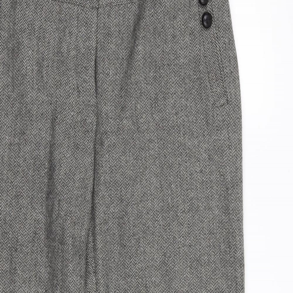 F&F Womens Grey Herringbone  Trousers  Size 12 L29 in