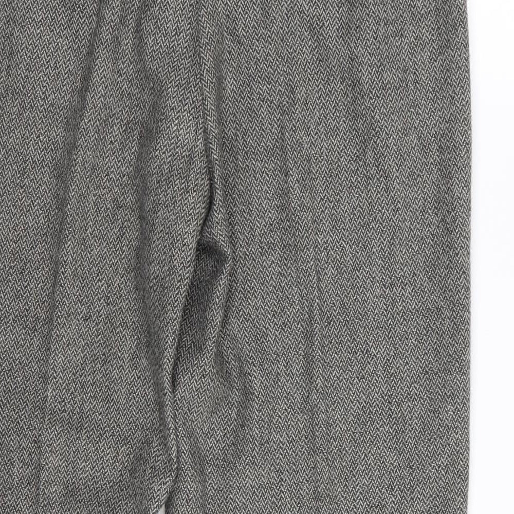 F&F Womens Grey Herringbone  Trousers  Size 12 L29 in