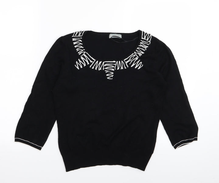 Per Una Womens Black Basic T-Shirt Size 10