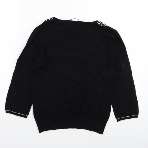 Per Una Womens Black   Basic T-Shirt Size 10