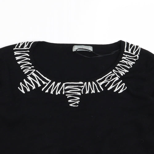 Per Una Womens Black   Basic T-Shirt Size 10