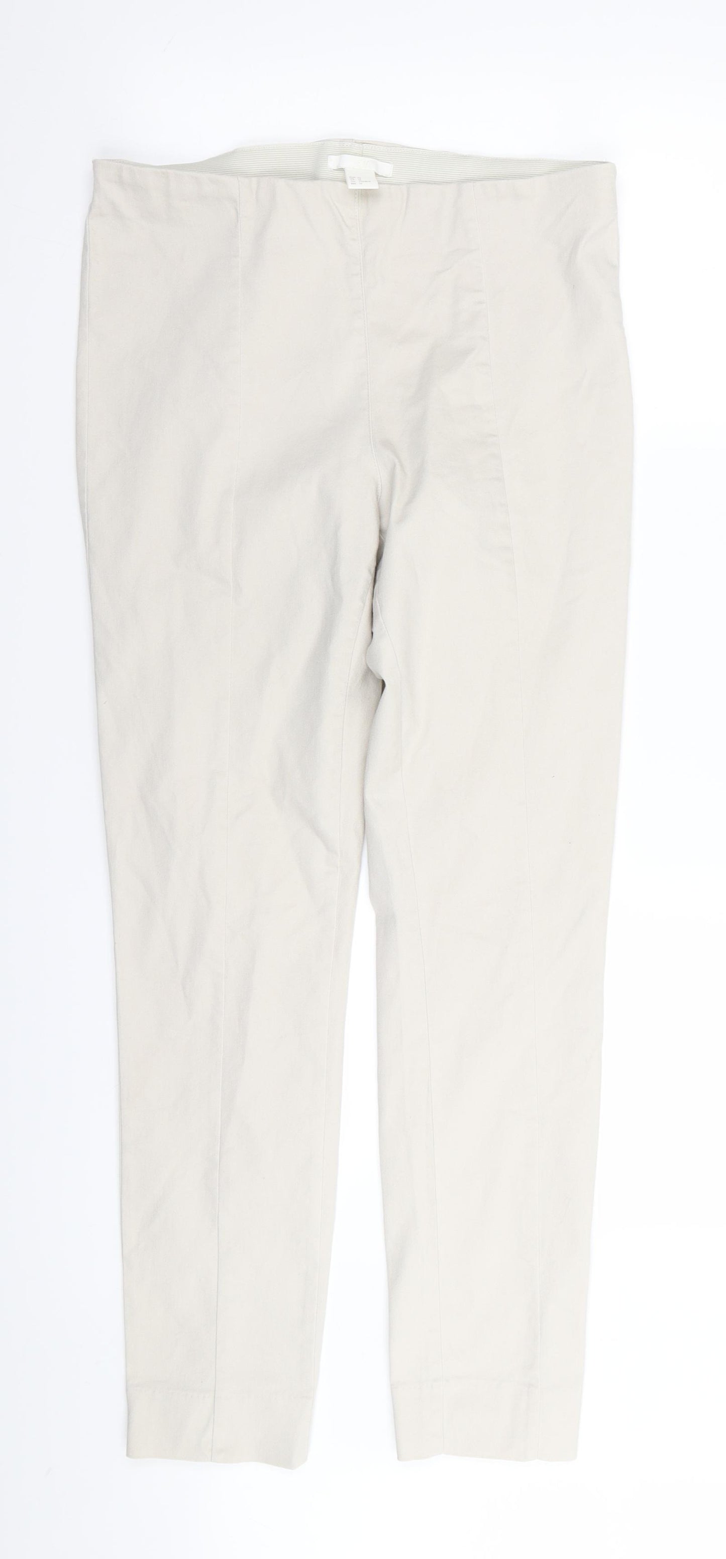 H&M Womens Beige   Trousers  Size 14 L29 in