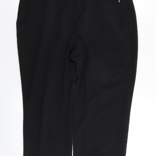 M&S Womens Black   Trousers  Size 14 L27 in