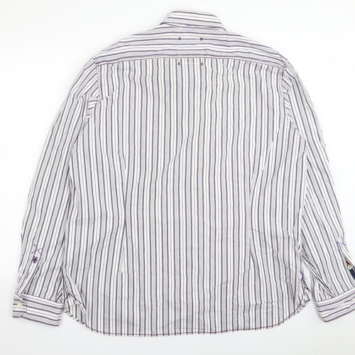 NEXT Mens Multicoloured Striped   Button-Up Size 2XL