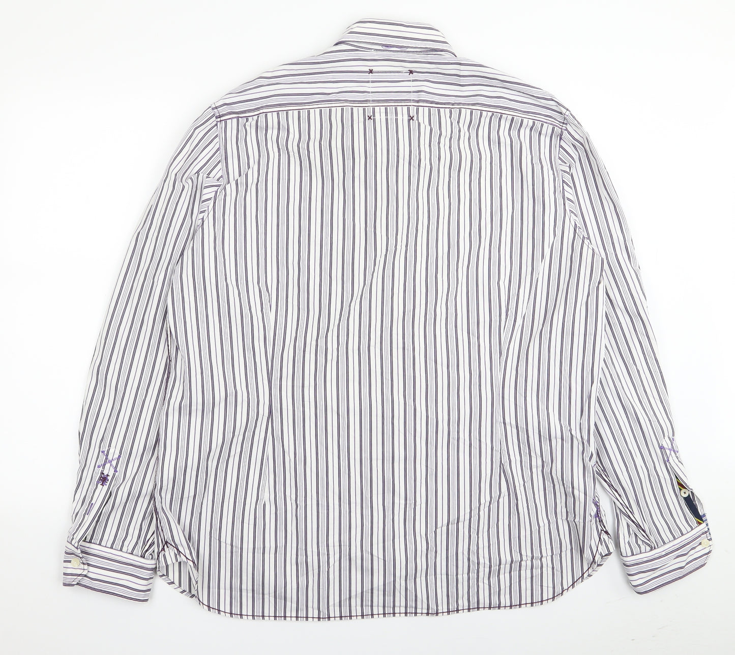 NEXT Mens Multicoloured Striped   Button-Up Size 2XL