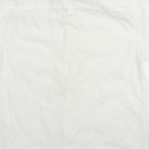 Easy Mens White    Button-Up Size M