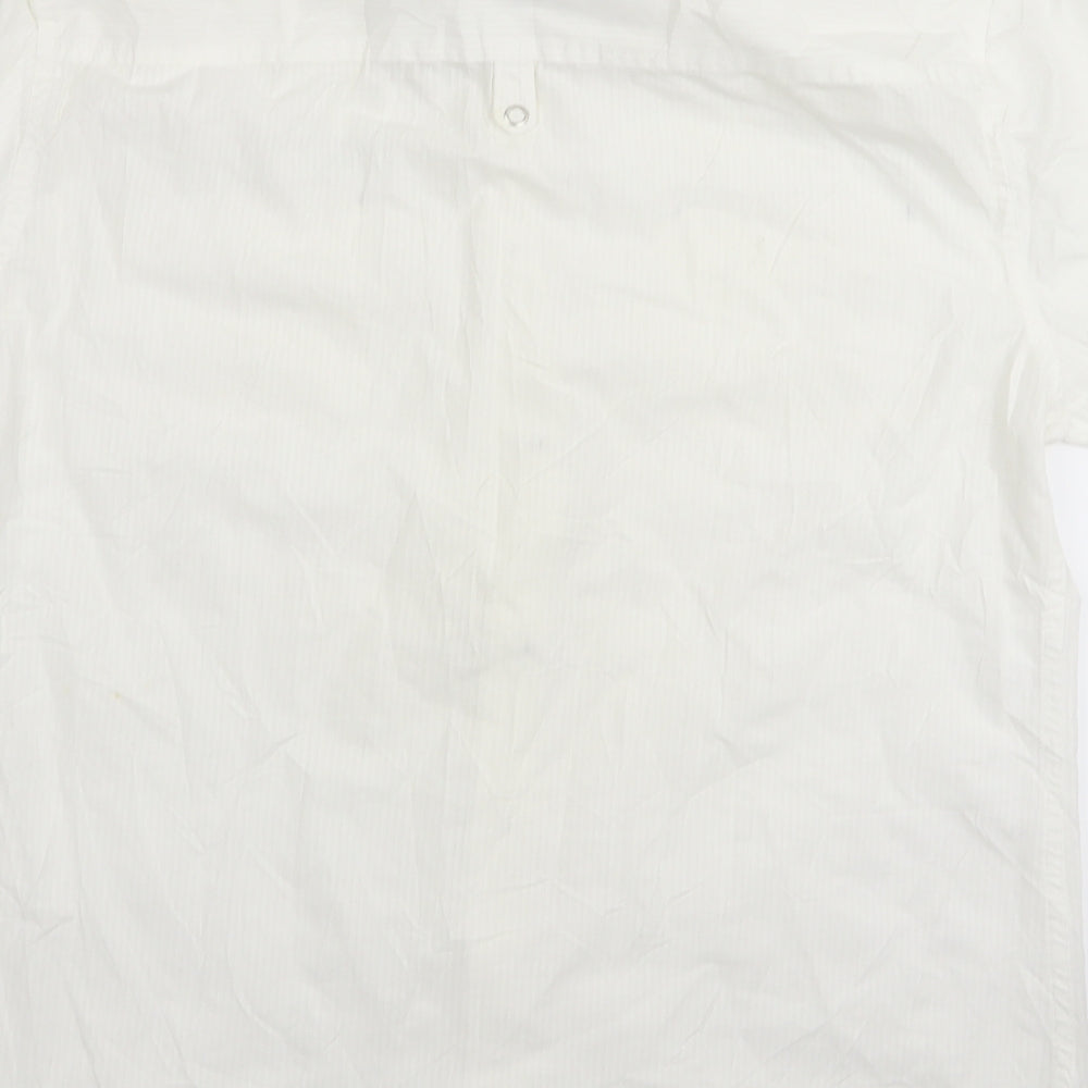 Easy Mens White    Button-Up Size M