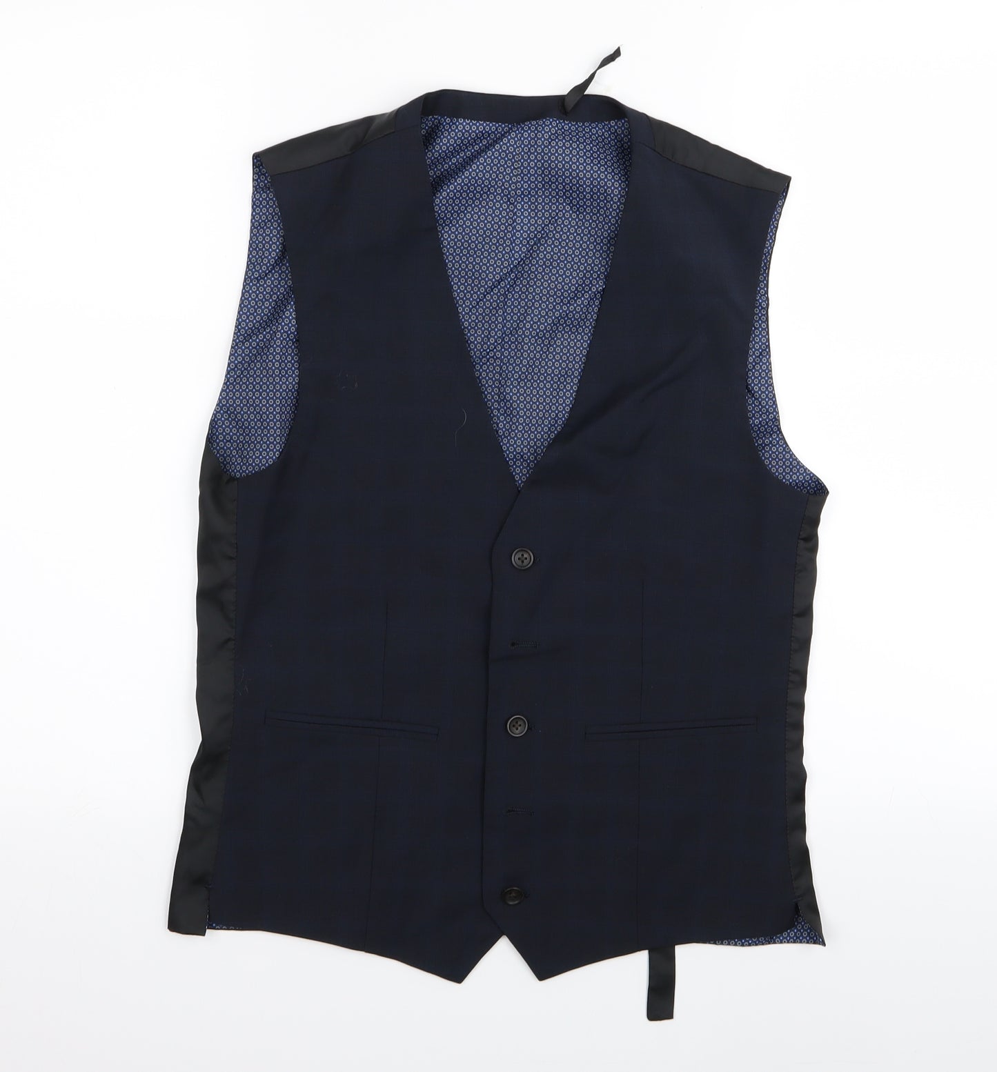 NEXT Mens Blue   Jacket Suit Waistcoat Size 36