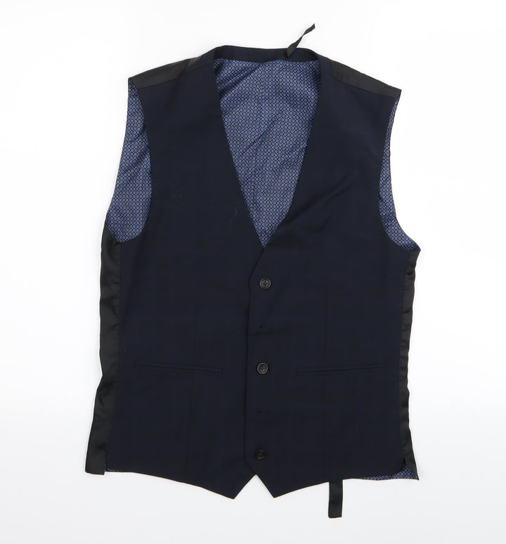 NEXT Mens Blue   Jacket Suit Waistcoat Size 36