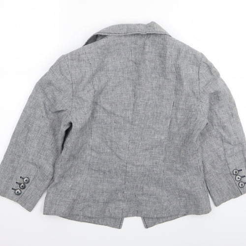 alex & co Womens Grey Check  Jacket Blazer Size 12