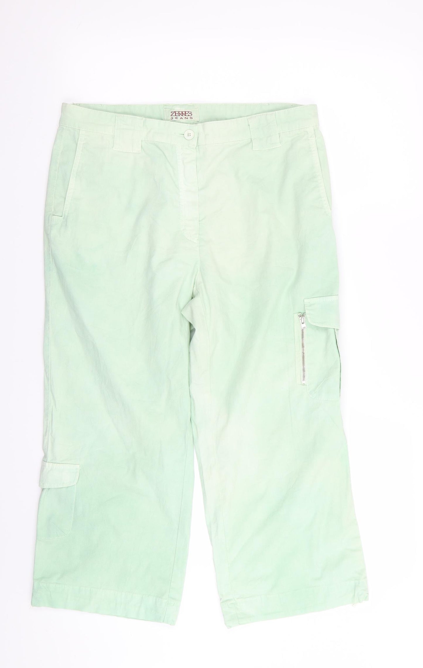 ZERRES Womens Green   Capri Jeans Size 16 L23 in
