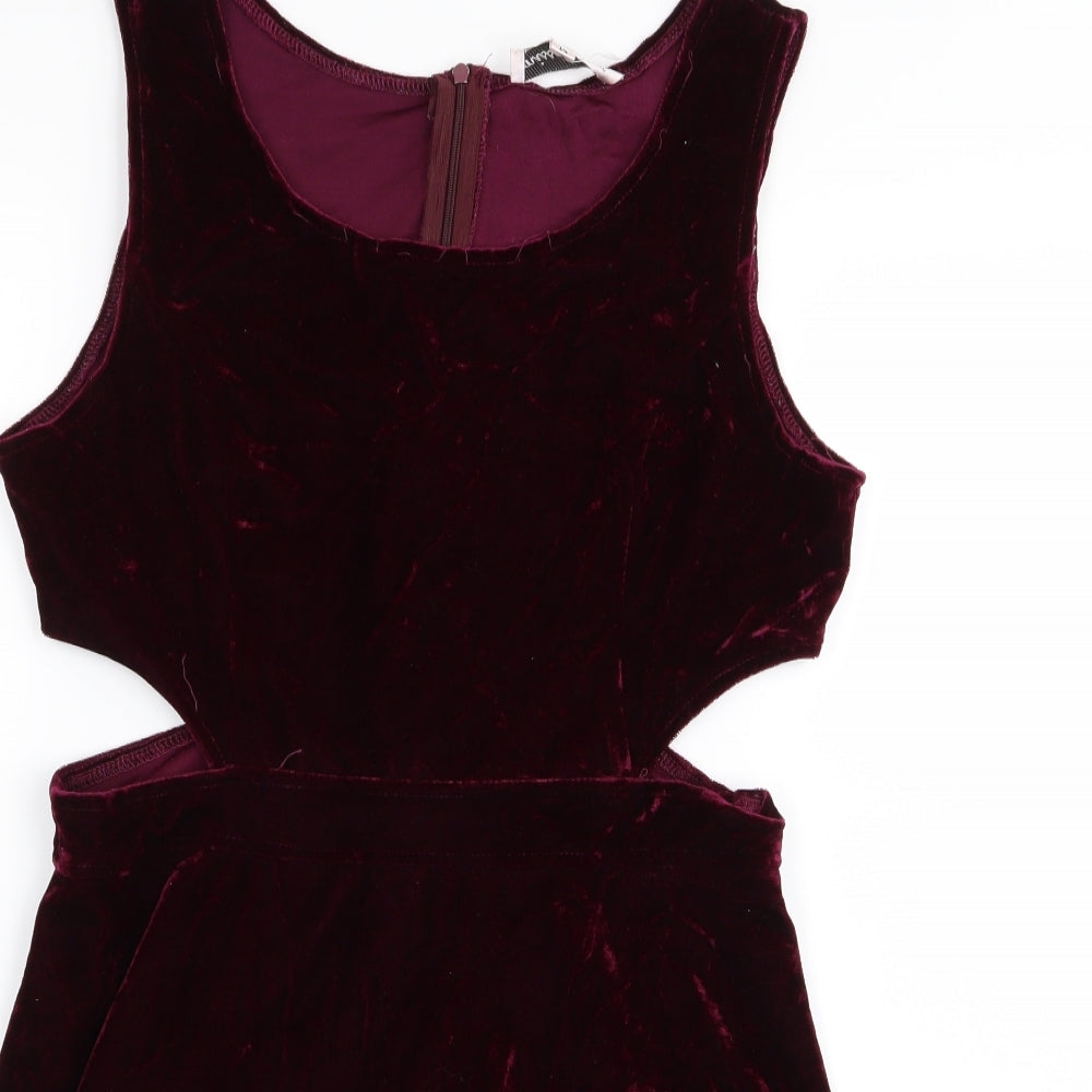 Missguided Womens Purple   Fit & Flare  Size 14