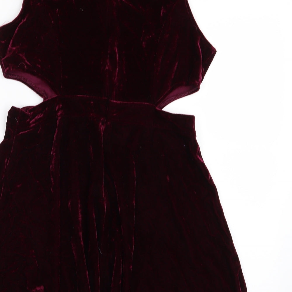 Missguided Womens Purple   Fit & Flare  Size 14