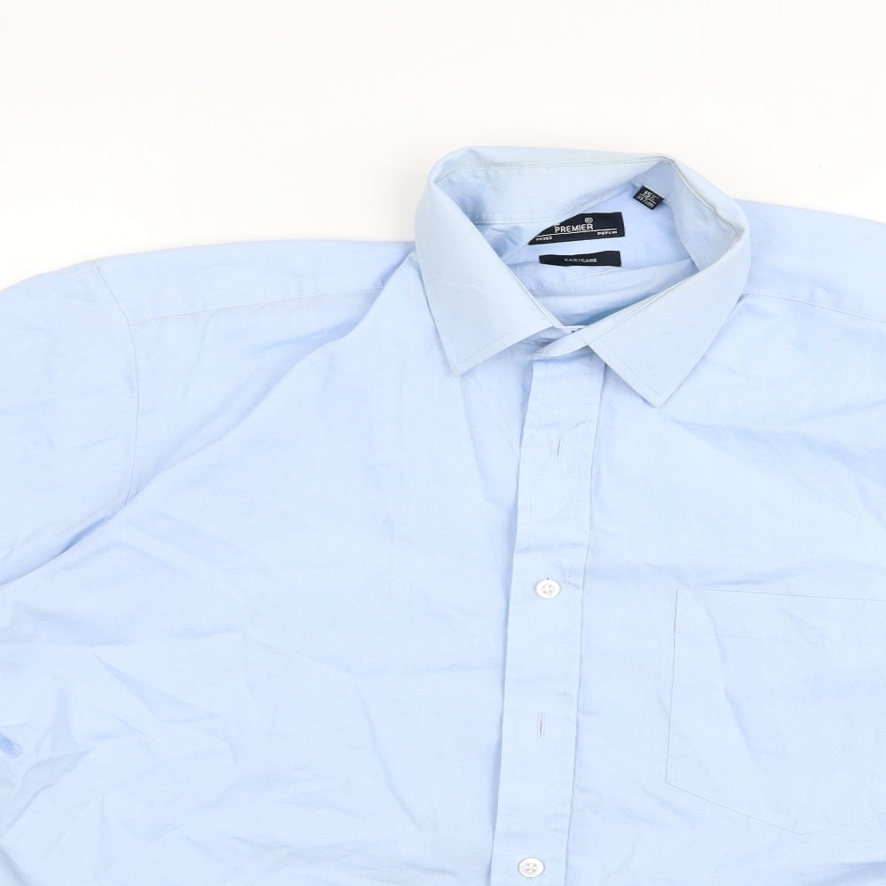 Premier Mens Blue    Dress Shirt Size 15.5