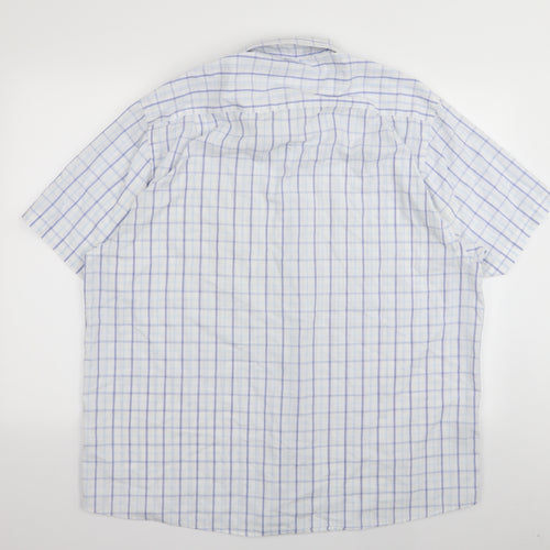 Asda George Mens White Check   Dress Shirt Size 18