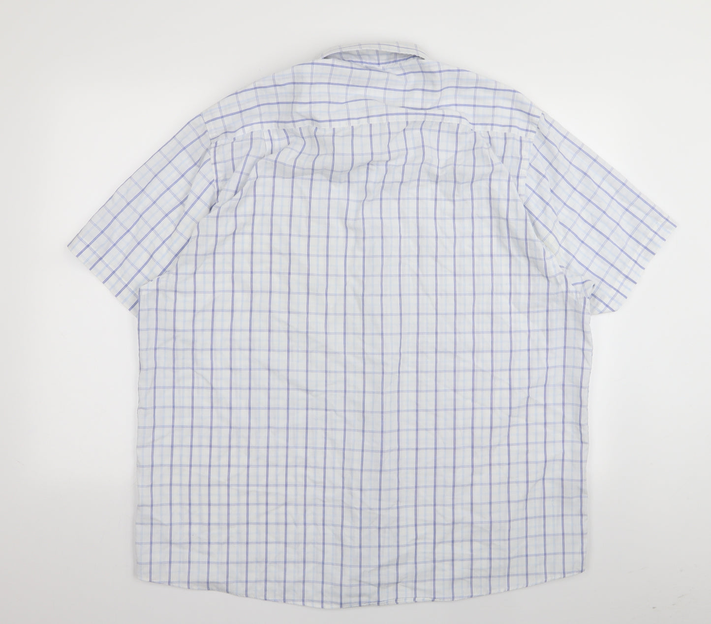 Asda George Mens White Check   Dress Shirt Size 18