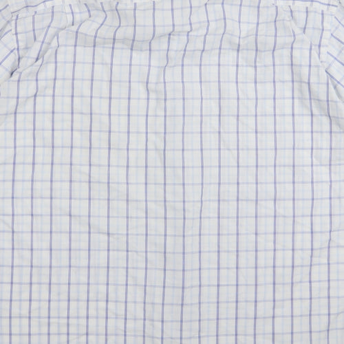 Asda George Mens White Check   Dress Shirt Size 18