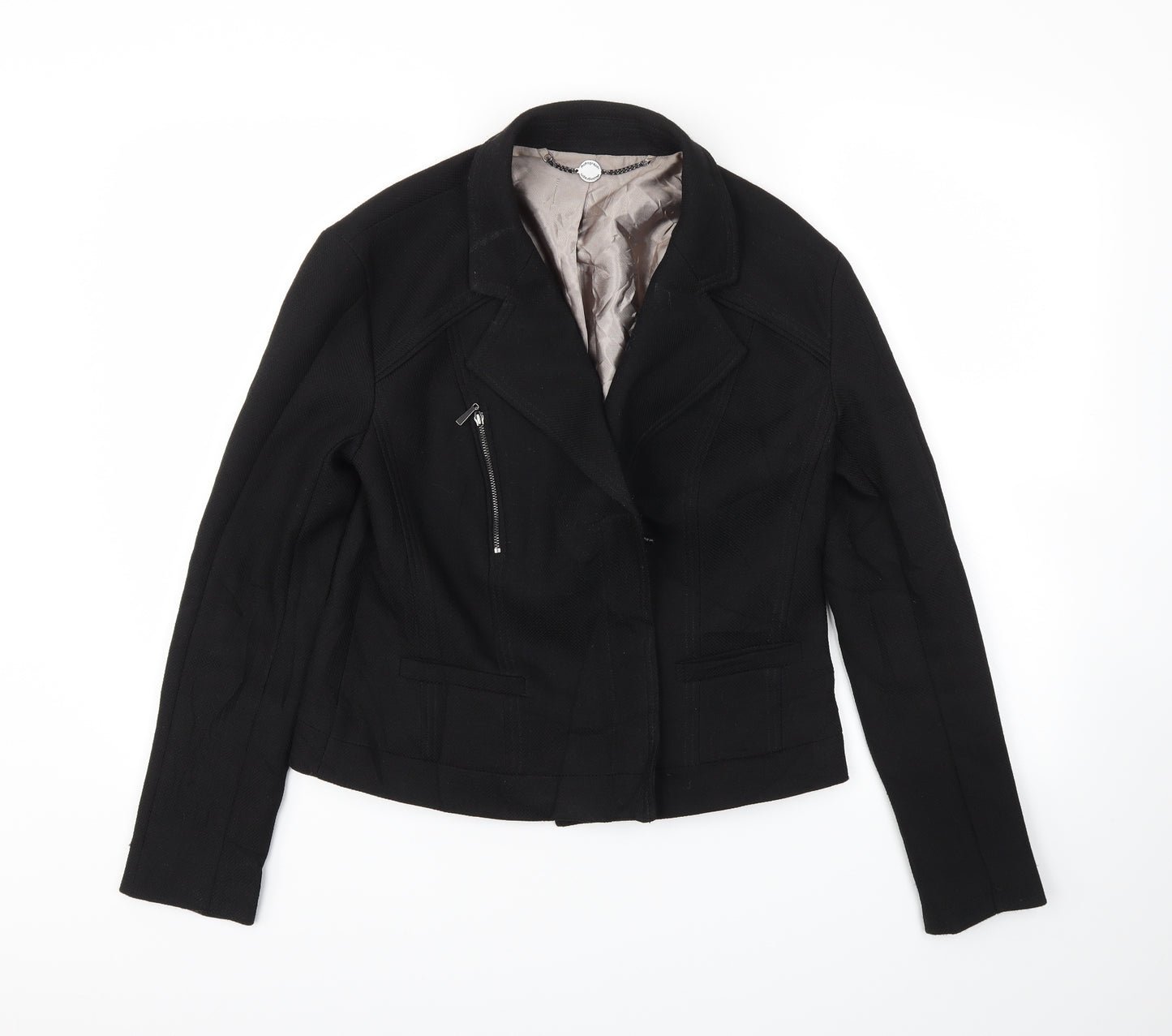 Preworn Womens Black   Jacket Blazer Size 36