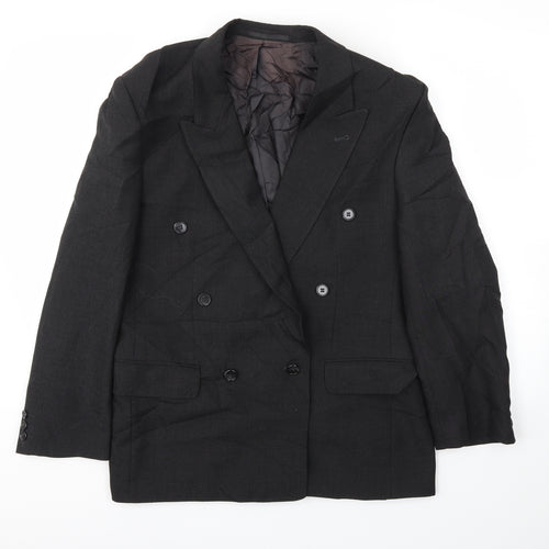 LEITHAUSER Mens Black   Jacket Blazer Size 44