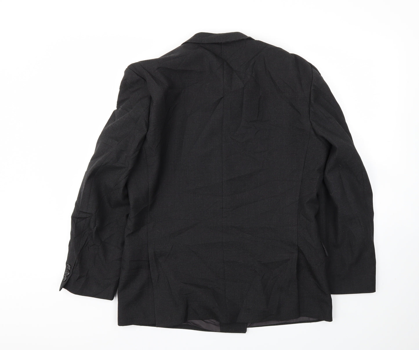 LEITHAUSER Mens Black   Jacket Blazer Size 44