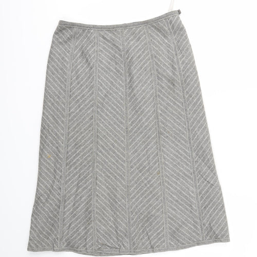 M&S Womens Grey   Flare Skirt Size 8