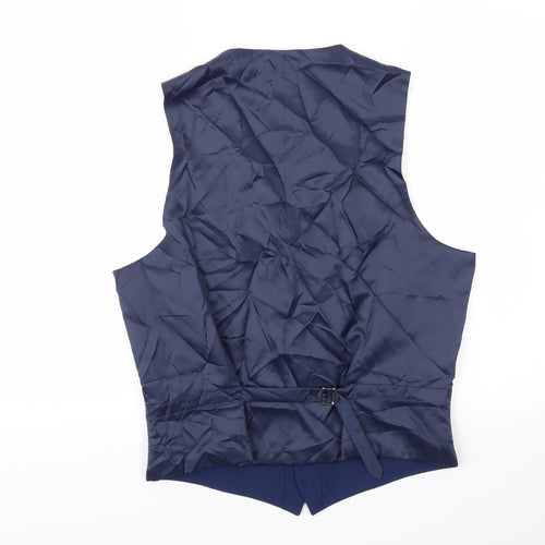 M&S Mens Blue   Jacket Suit Waistcoat Size 40