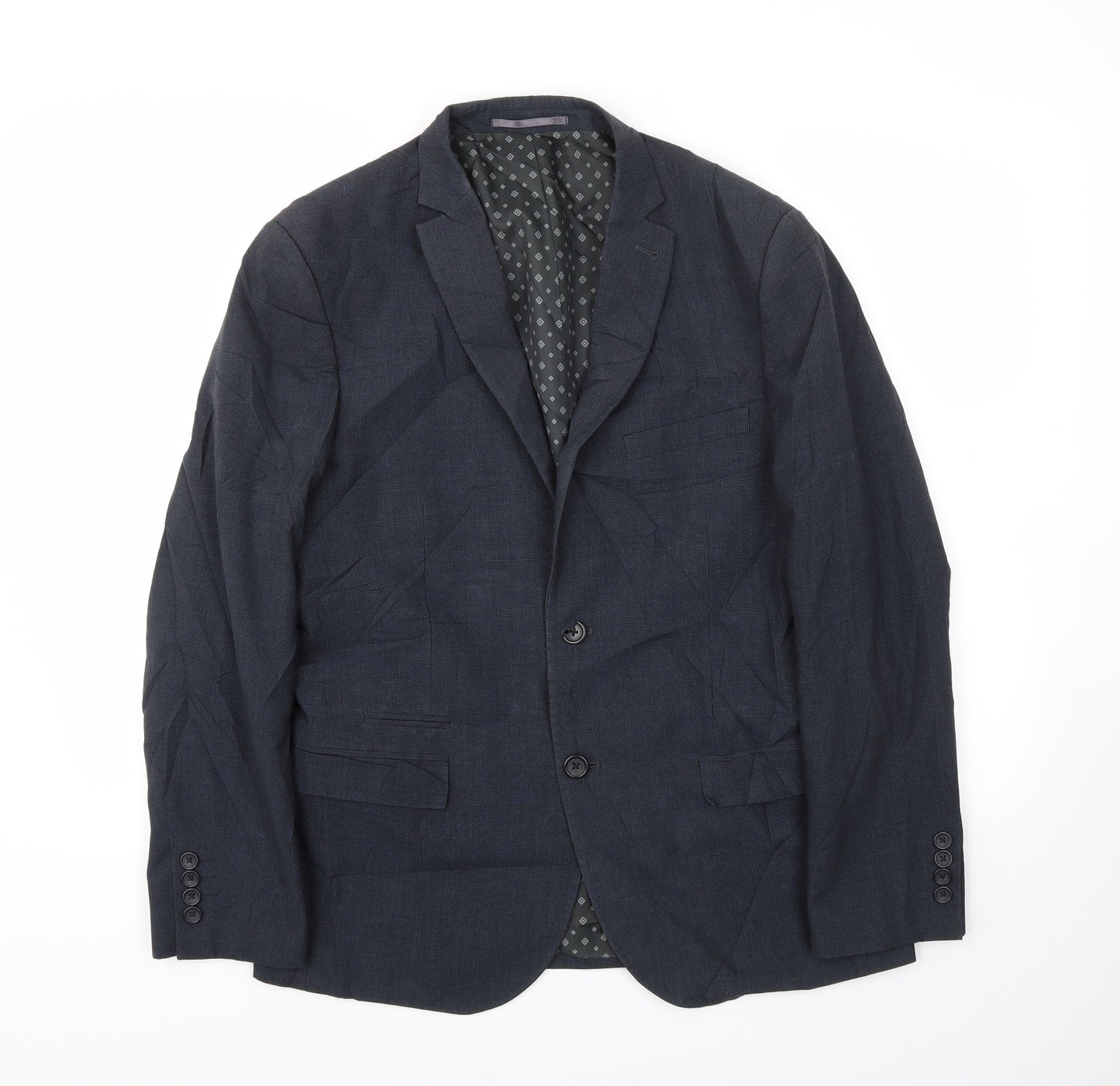 NEXT  Mens Blue Paisley  Jacket Blazer Size 40