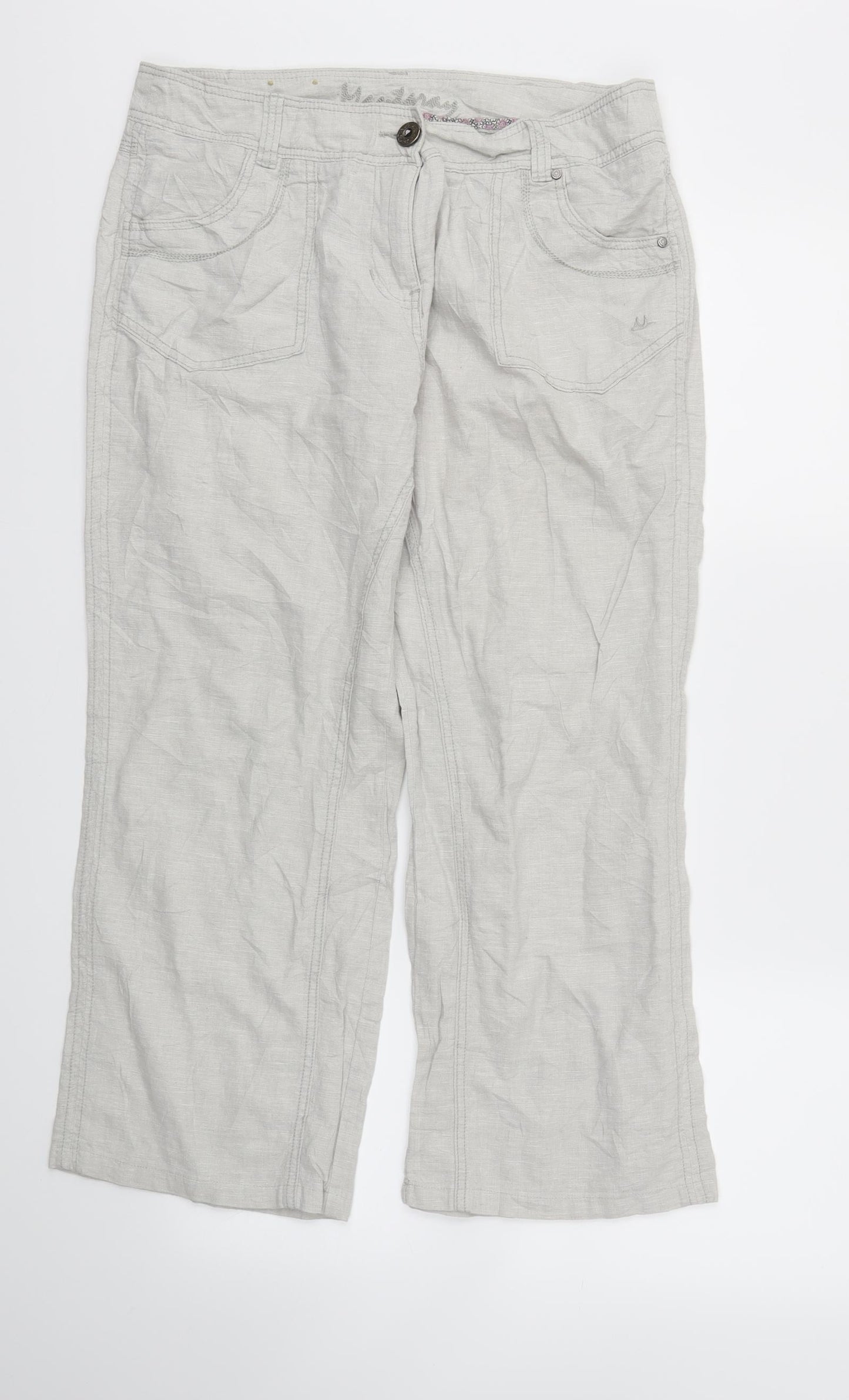 MANTARAY Womens Grey   Trousers  Size 14 L27 in