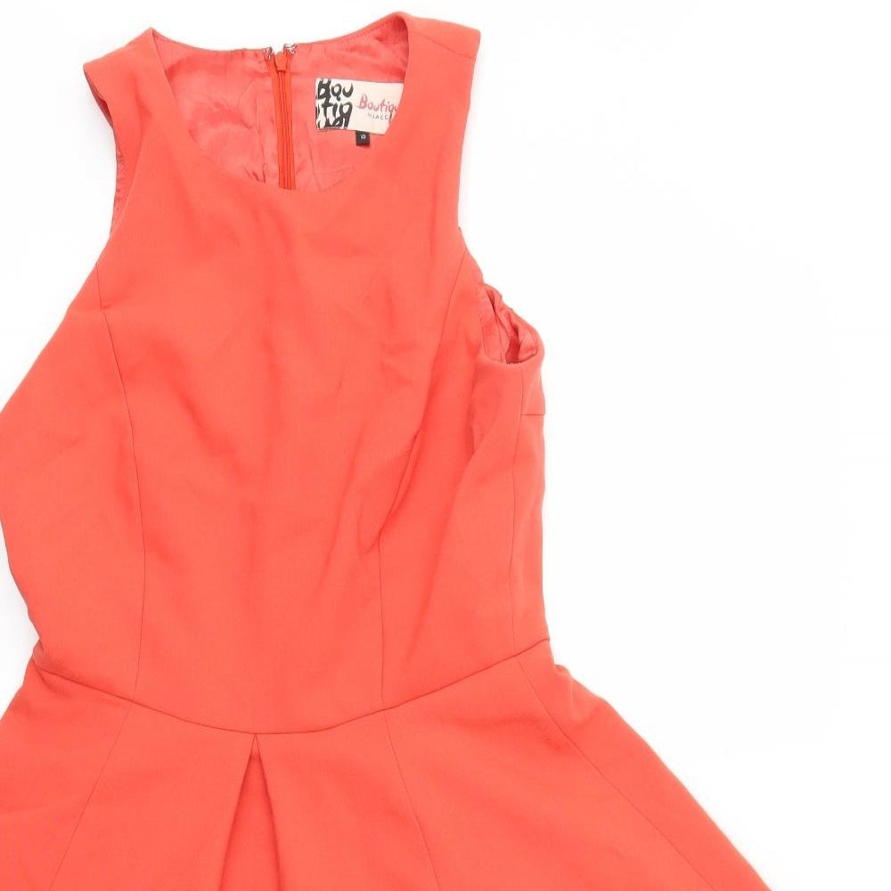 BOUTIQUE Womens Orange   Fit & Flare  Size 10
