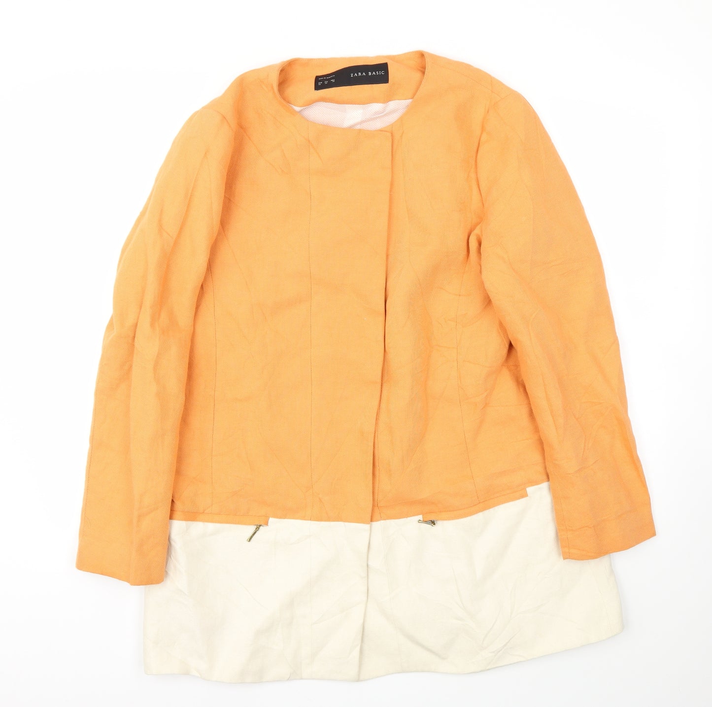 Zara Womens Orange   Jacket Blazer Size XL