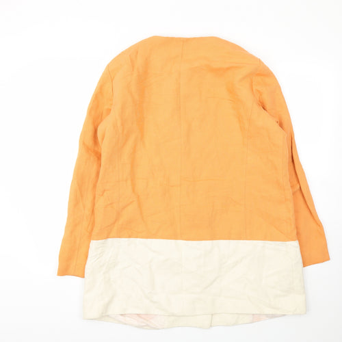 Zara Womens Orange   Jacket Blazer Size XL