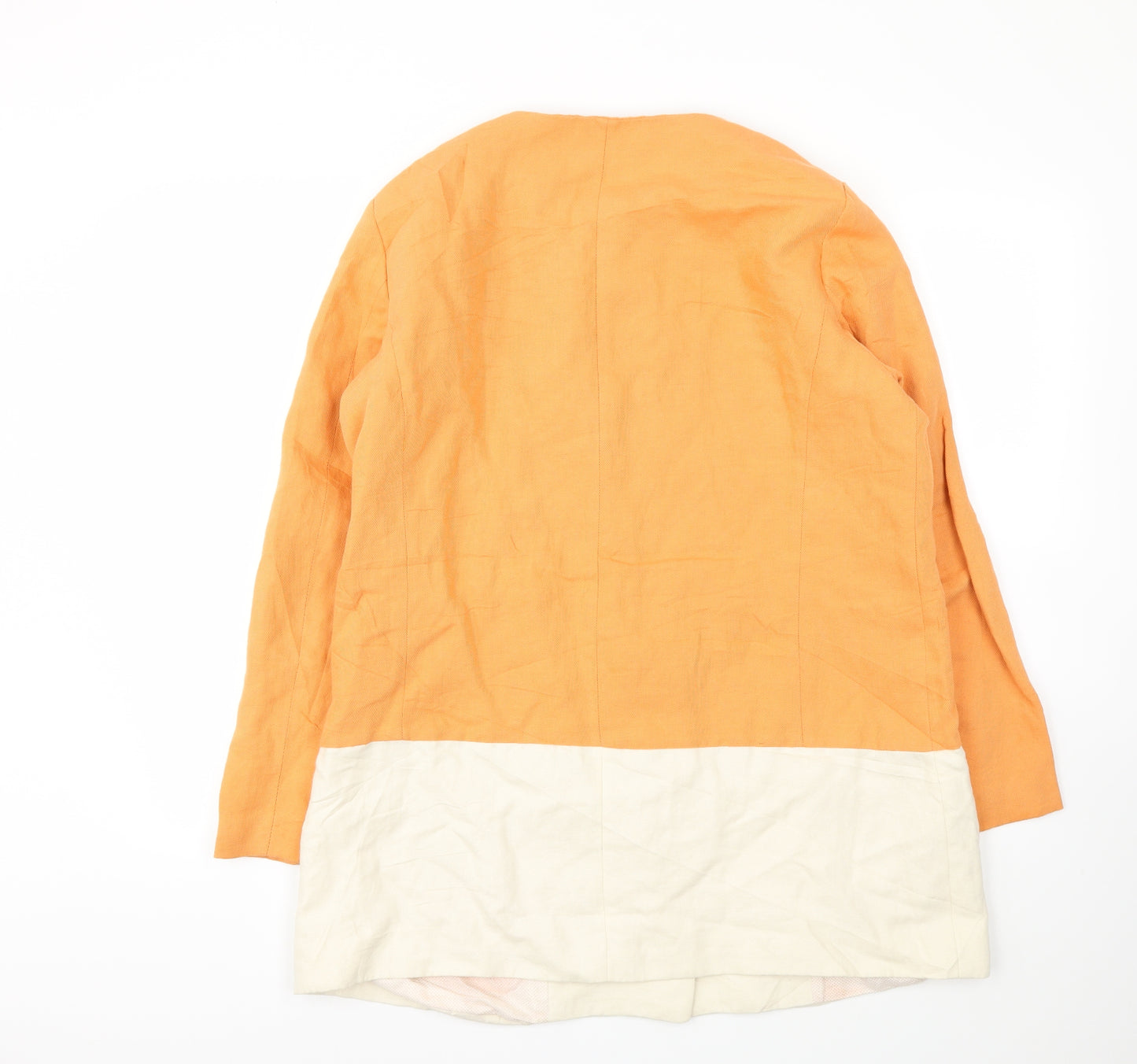 Zara Womens Orange   Jacket Blazer Size XL