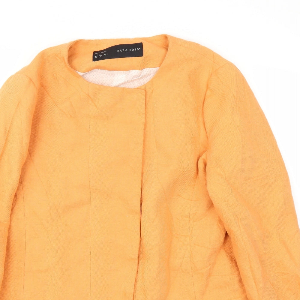 Zara Womens Orange   Jacket Blazer Size XL