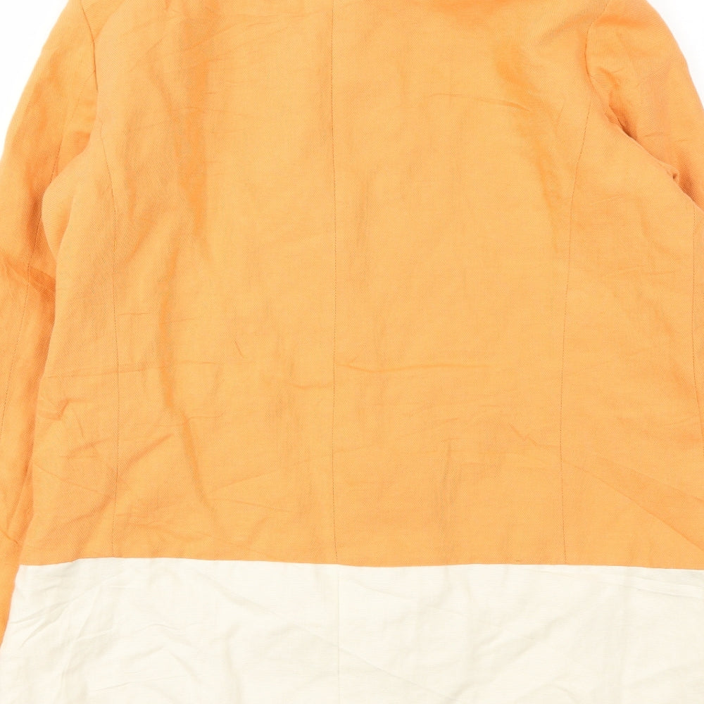 Zara Womens Orange   Jacket Blazer Size XL