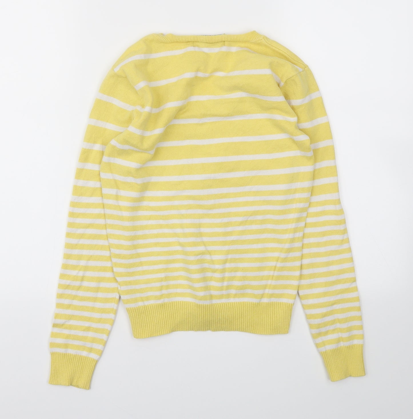 Primark Womens Yellow Striped  Basic T-Shirt Size 14