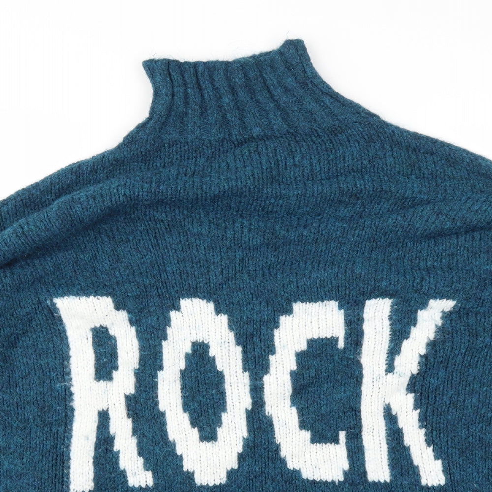 april vintage Womens Blue   Henley Jumper Size L