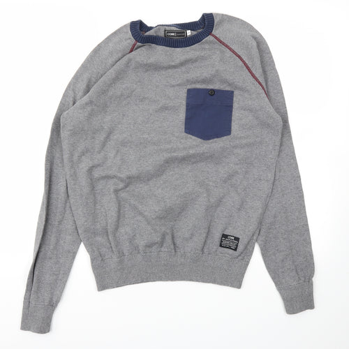 CORE Mens Grey   Pullover Sweatshirt Size L
