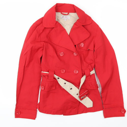 BE BEAU Womens Red   Jacket Coat Size 8