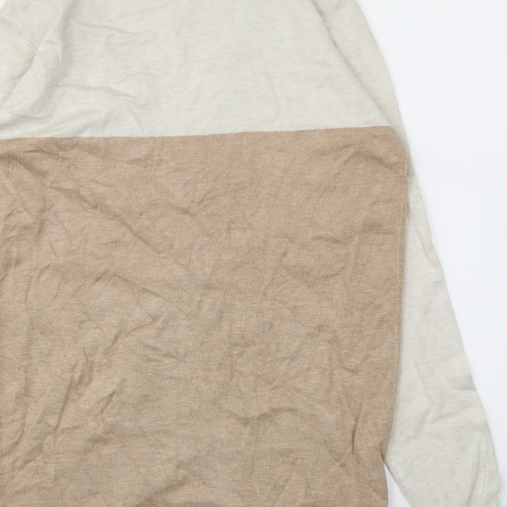 Papaya Womens Beige Striped  Cardigan Jumper Size 12