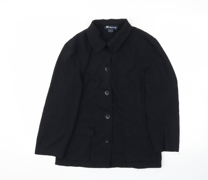 Monsoon Womens Black Jacket Blazer Size 10