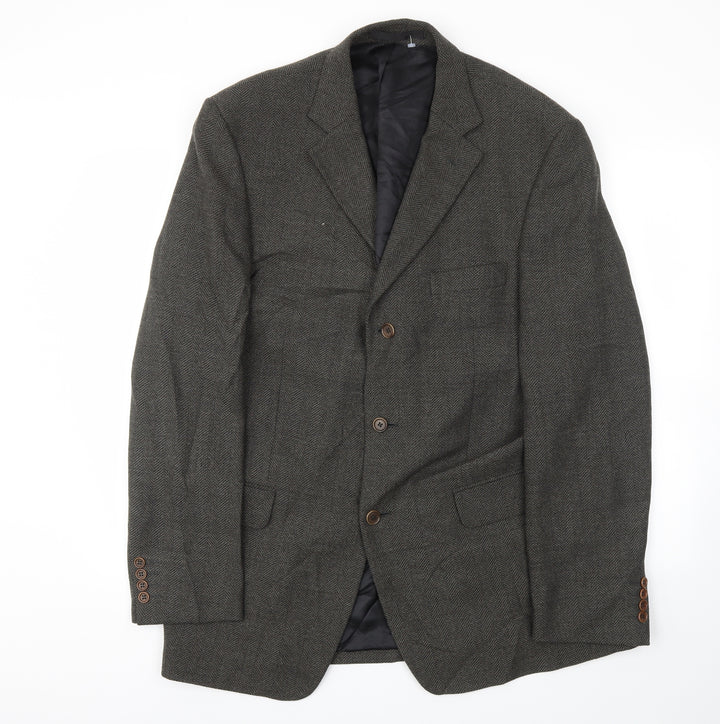 M&S Mens Brown Jacket Blazer Size 44
