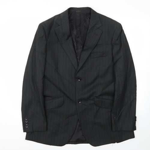 Milan Mens Black Striped  Jacket Blazer Size 40