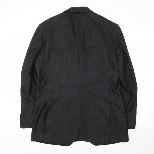 Milan Mens Black Striped  Jacket Blazer Size 40