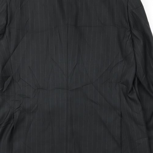Milan Mens Black Striped  Jacket Blazer Size 40