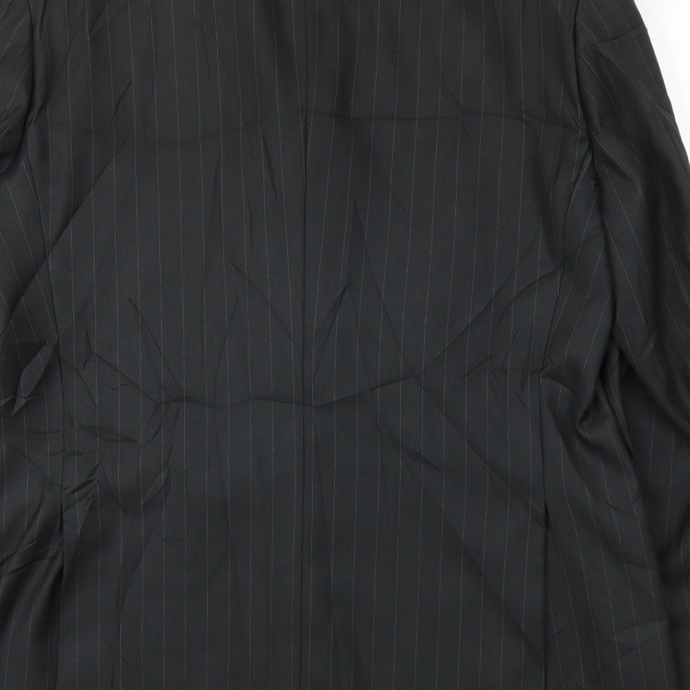 Milan Mens Black Striped  Jacket Blazer Size 40