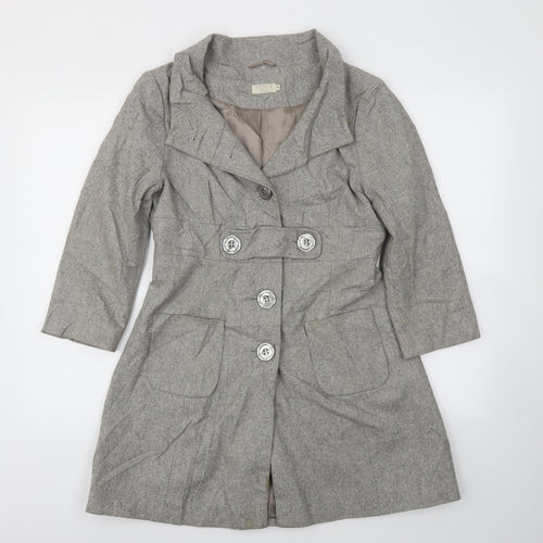 Topshop Womens Grey   Jacket Coat Size 10